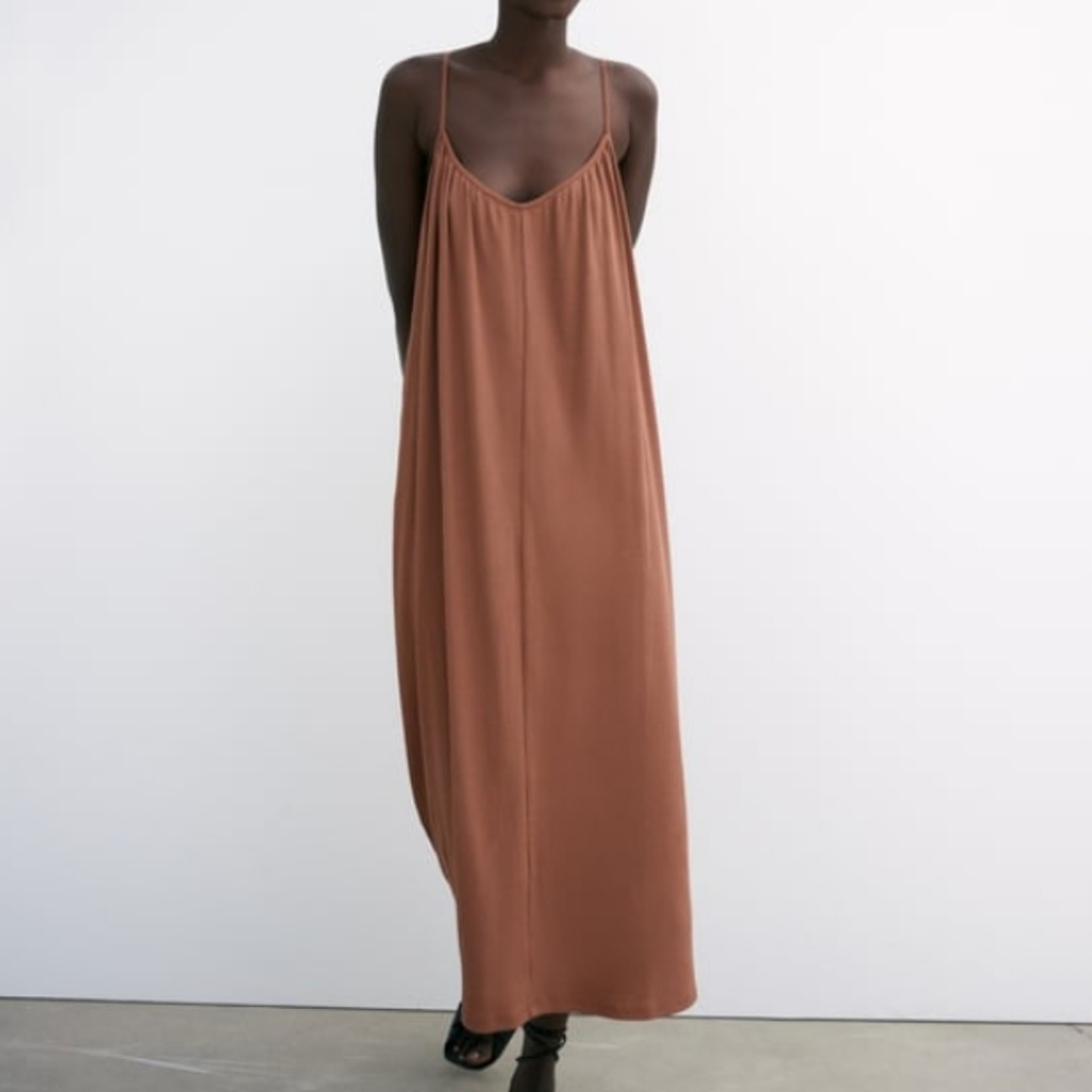 Zara Brown Maxi Dress